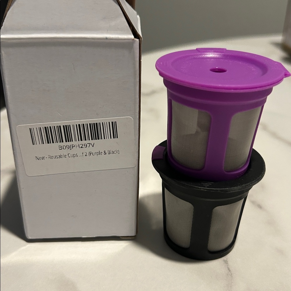 Reusable Coffee Filter Pods - Black and Purple